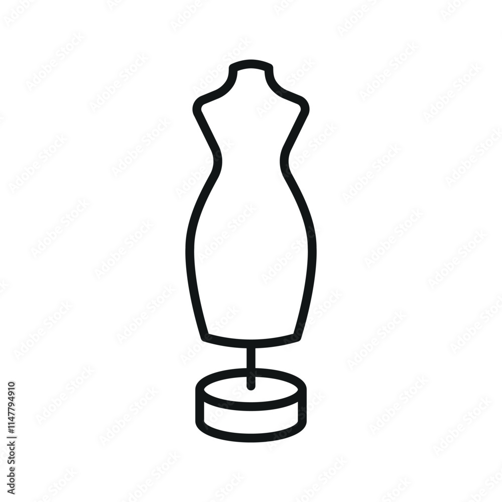 Obraz premium Mannequin fashion tailor icon vector basic design