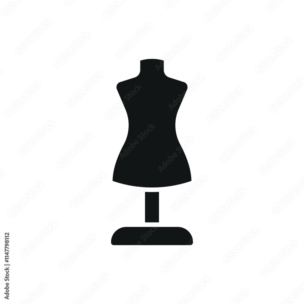 Mannequin fashion tailor icon vector basic design Mannequin fashion tailor icon vector basic design