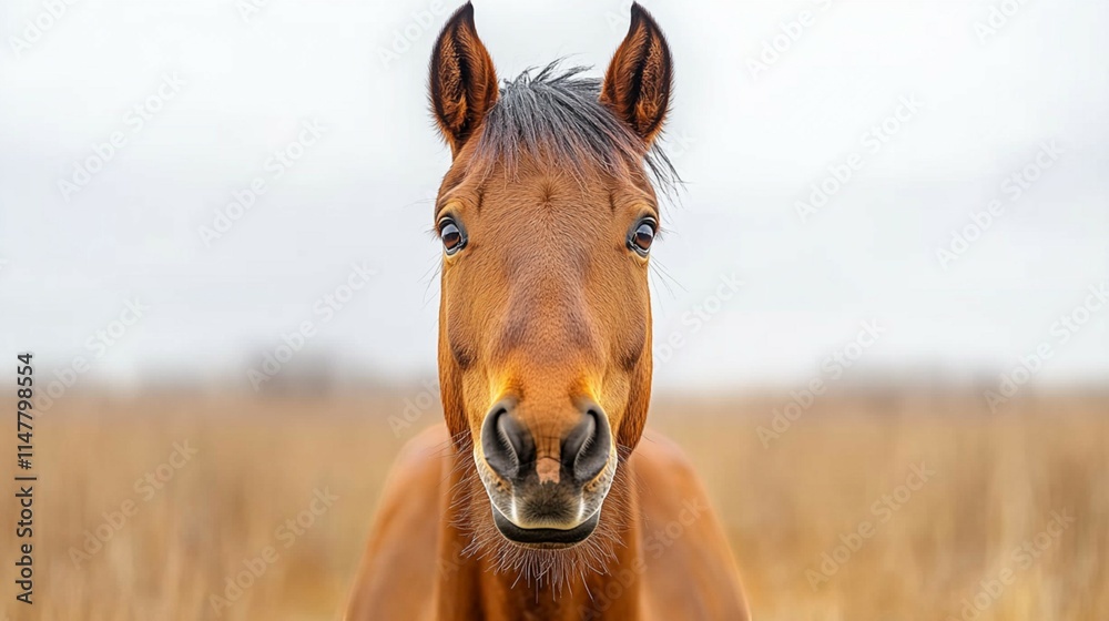 Obraz premium Horse on a solid background.