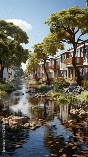 Residential Area, Townhouses, 