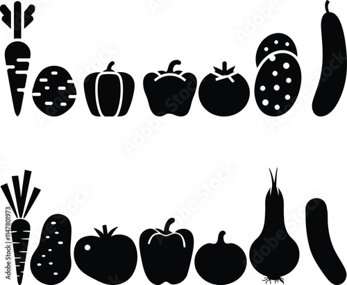 Vegetables vector graphics illustration EPS source file format lossless scaling icon design
