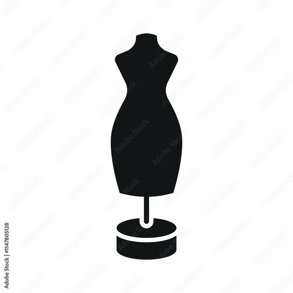 Mannequin fashion tailor icon vector basic design Mannequin fashion tailor icon vector basic design