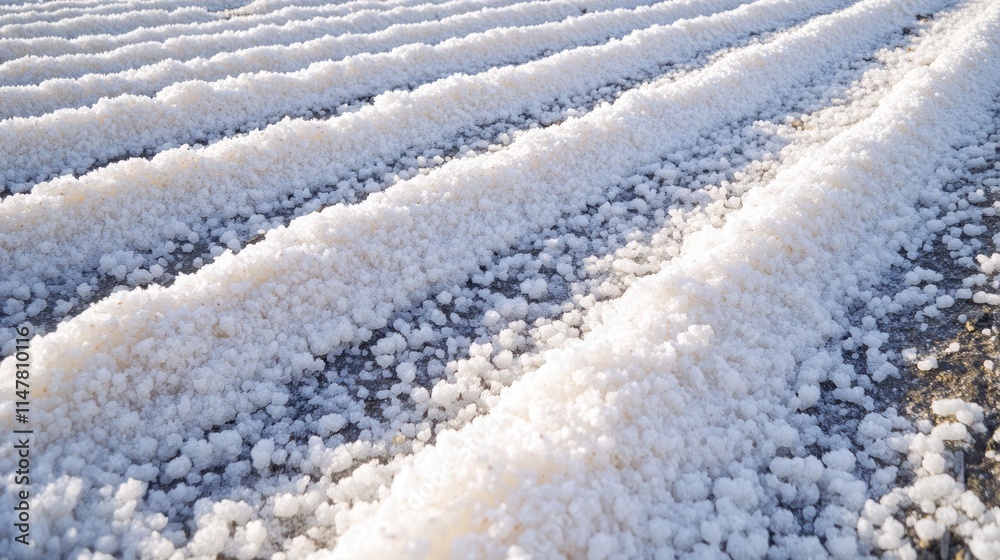 Fototapeta premium Close-Up View of Salt Crystals on Ground in Natural Habitat