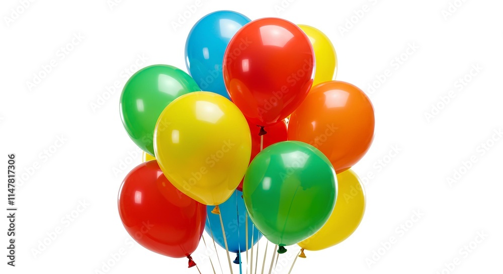 colorful balloons isolated on white background colorful balloons isolated on white background