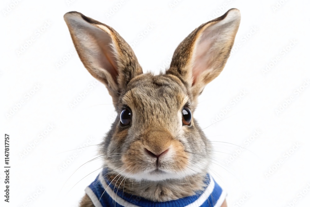 Obraz premium Cute Rabbit Sports Jersey Clipart | Bunny Athlete PNG Image for Prints & Presentations