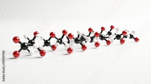 Simplified Structure of Acetic Acid Molecule photo