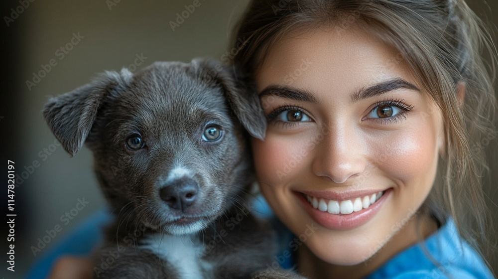 Veterinarian with a pet during an appointment. Veterinarian with a pet during an appointment.