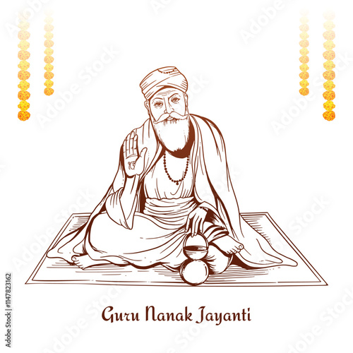 Guru Nanak Jayanti celebrates the birth of the first Sikh Guru background
