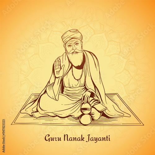 Guru Nanak Jayanti celebrates the birth of the first Sikh Guru background