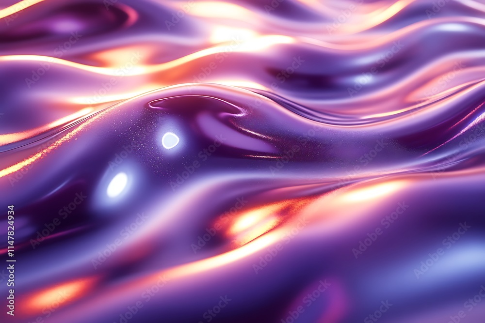 Fototapeta premium Abstract Purple and Orange Liquid Flowing Texture Background