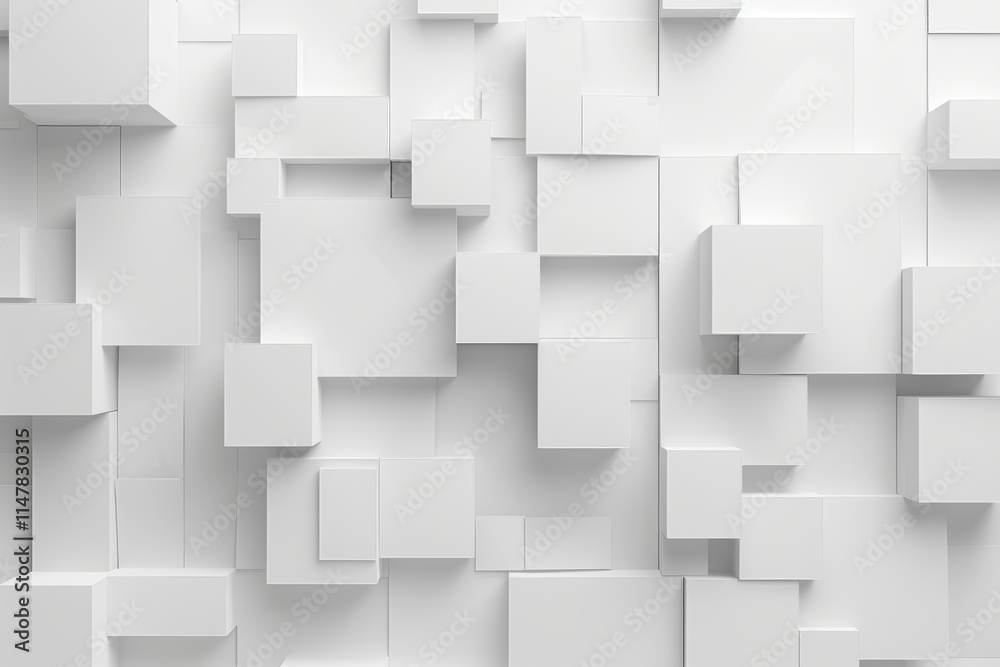 Abstract white cube background. Abstract white cube background.