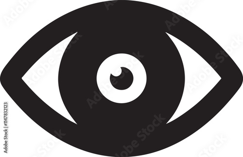 Abstract stylized eye icon.