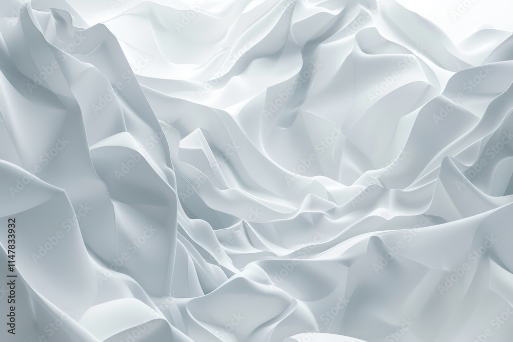 Obraz premium Abstract white flowing fabric background.