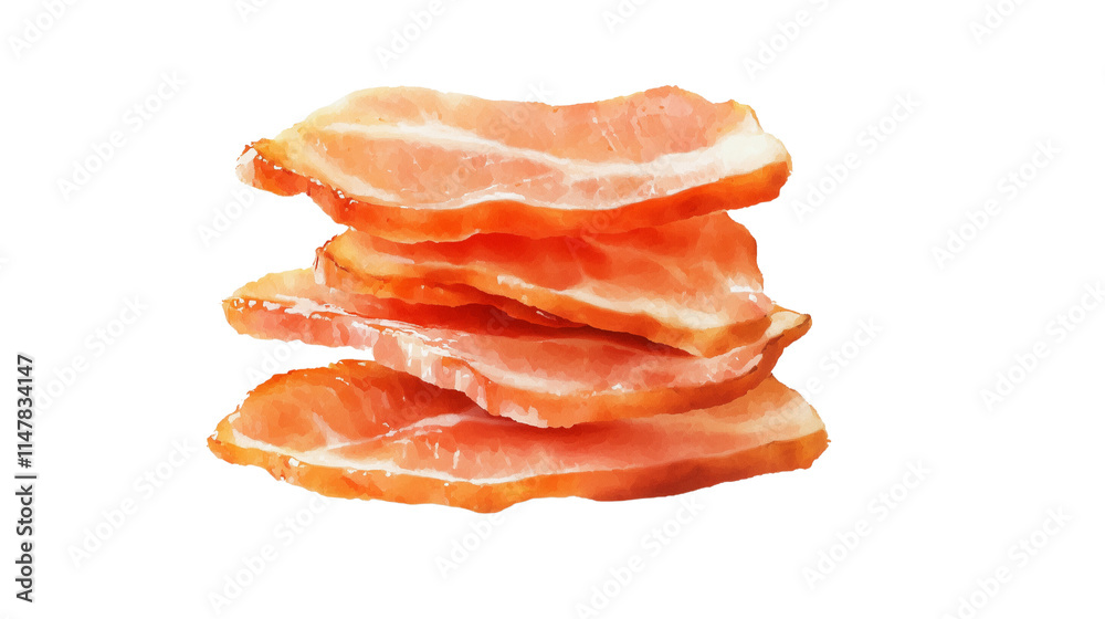 A bacon isolated on a transparent background A bacon isolated on a transparent background