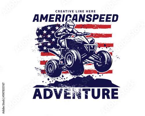 atv speed and American flag