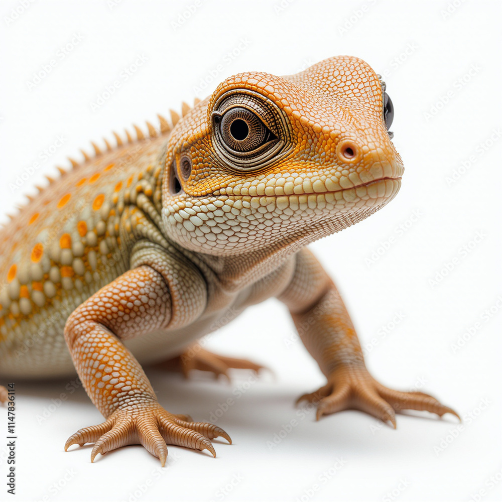 Obraz premium Lizard on white background - animal generation -