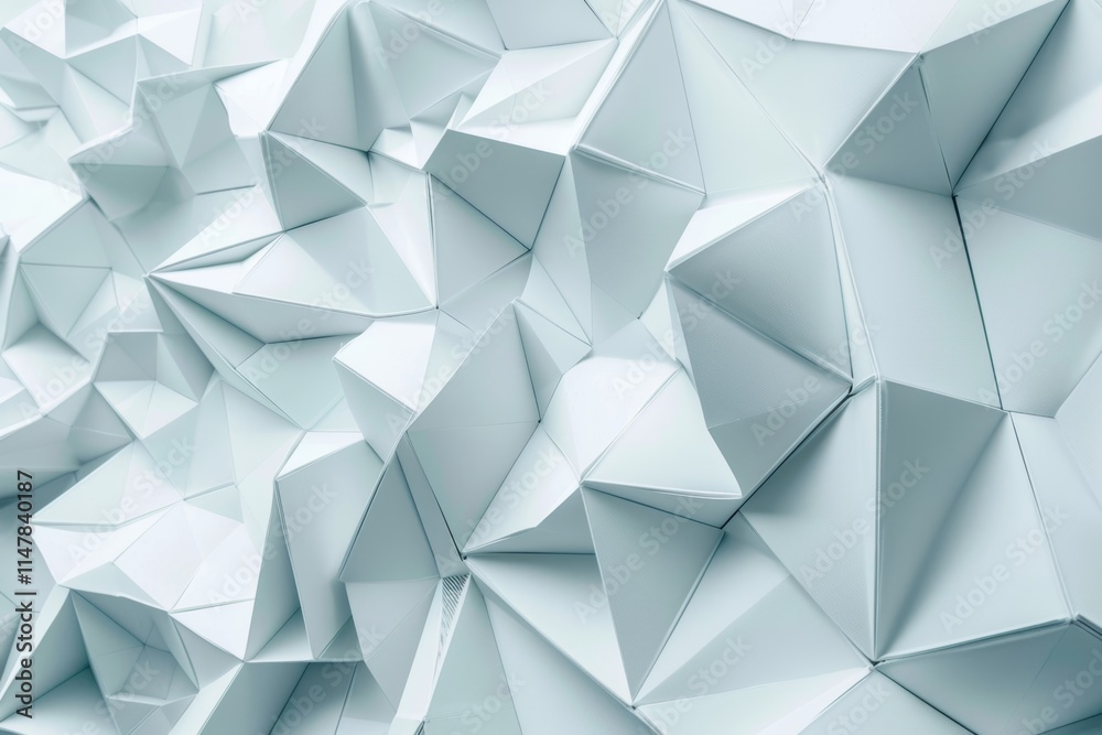 Fototapeta premium Abstract white geometric pattern background. (2)