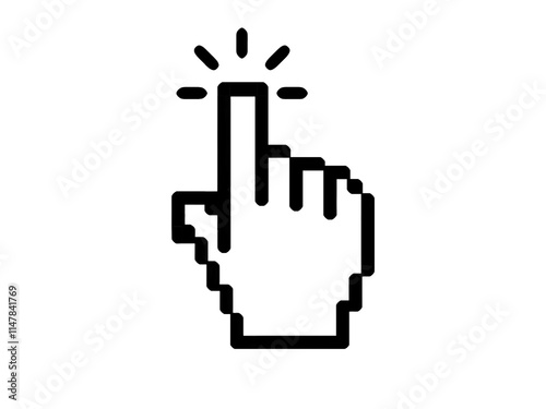 Obraz na płótnie 3d hand cursor on transparent background w salonie