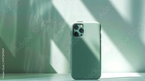 A sleek, modern phone case with a matte finish, isolated on a clean white surface with soft lighting.
