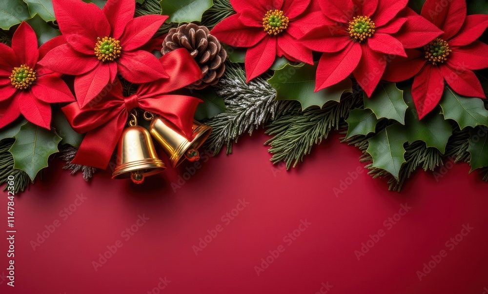 Decorative Christmas arrangement with bells Decorative Christmas arrangement with bells
