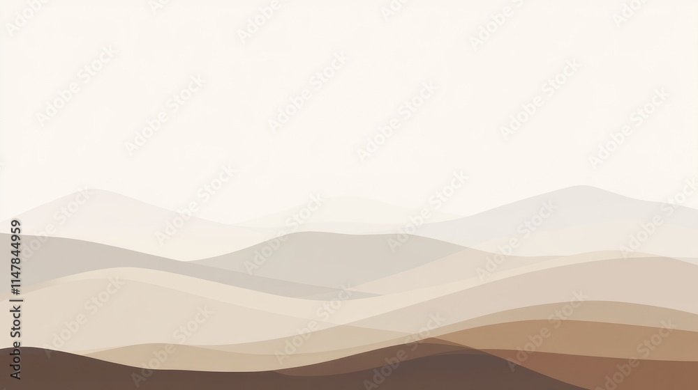 Abstract Landscape of Brown and Beige Mountains Abstract Landscape of Brown and Beige Mountains