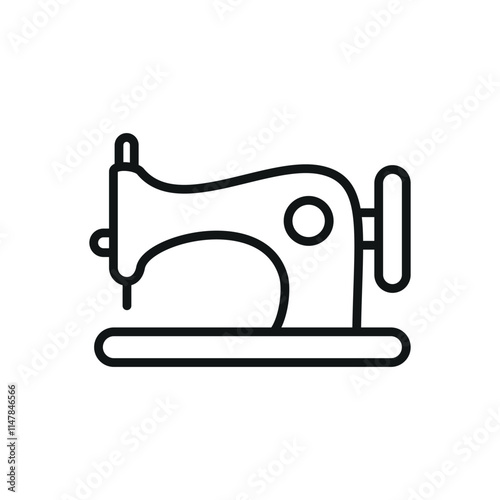 Sewing machine fashion tailor icon vector basic design