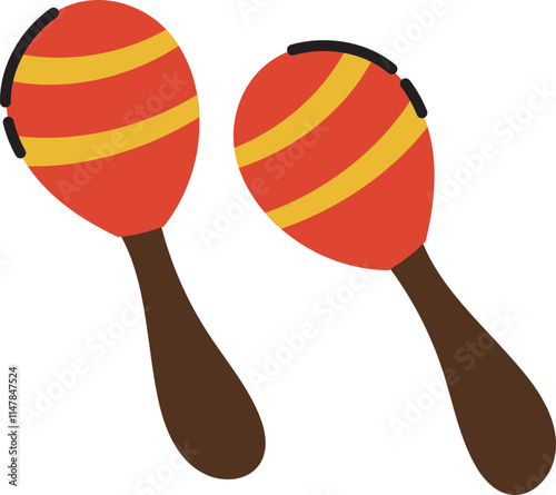 Maracas Circus Vector Illustration
