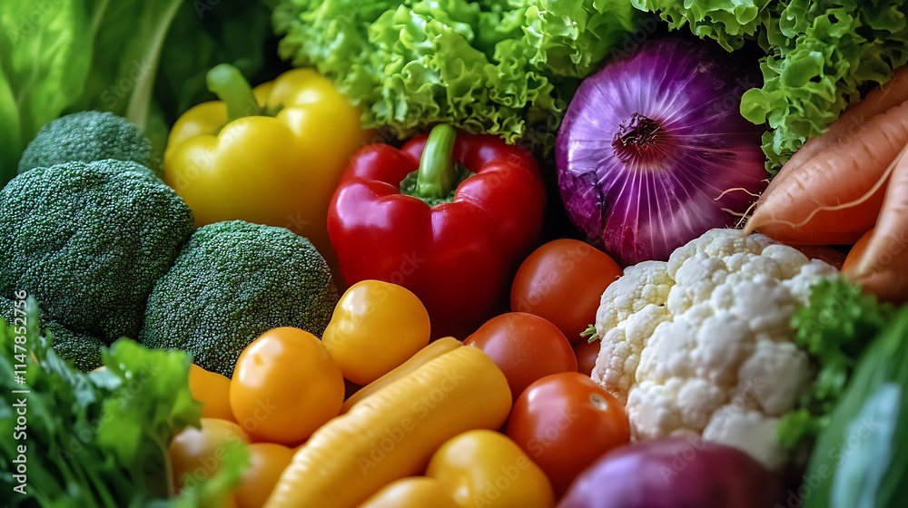 A Rainbow of Fresh Vegetables Captured in Stunning Close-Up Detail