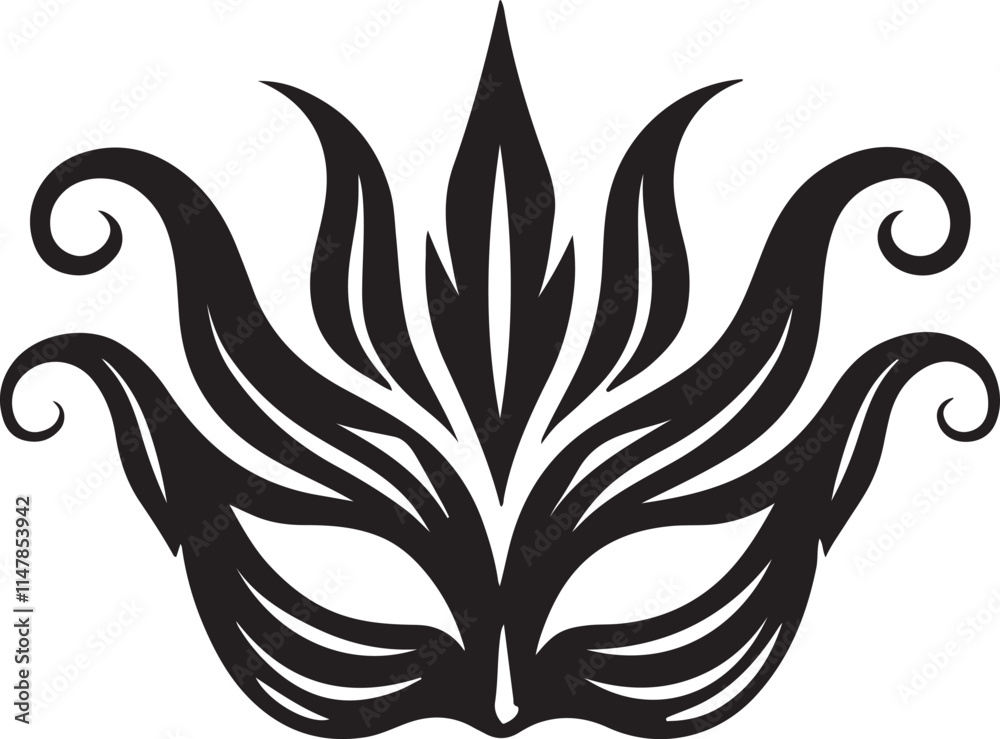 Venetian carnival mask illustration vector Venetian carnival mask illustration vector