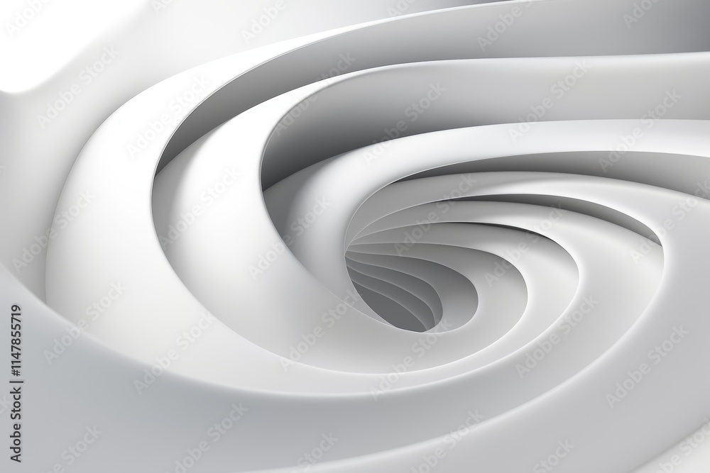 Obraz premium Abstract white swirling vortex background.