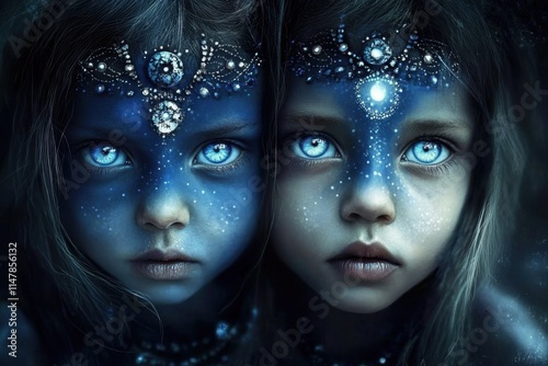 Children with indigo features radiate a unique aura.