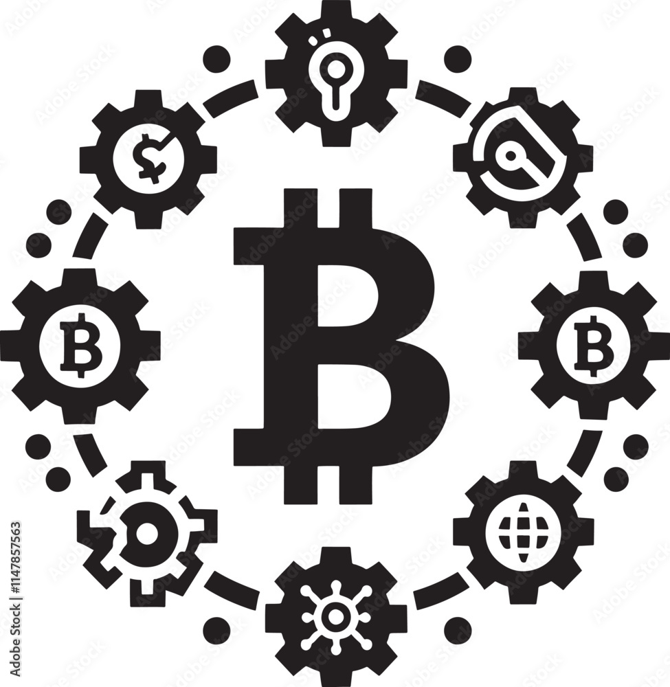 Bitcoin network gears. Bitcoin network gears.
