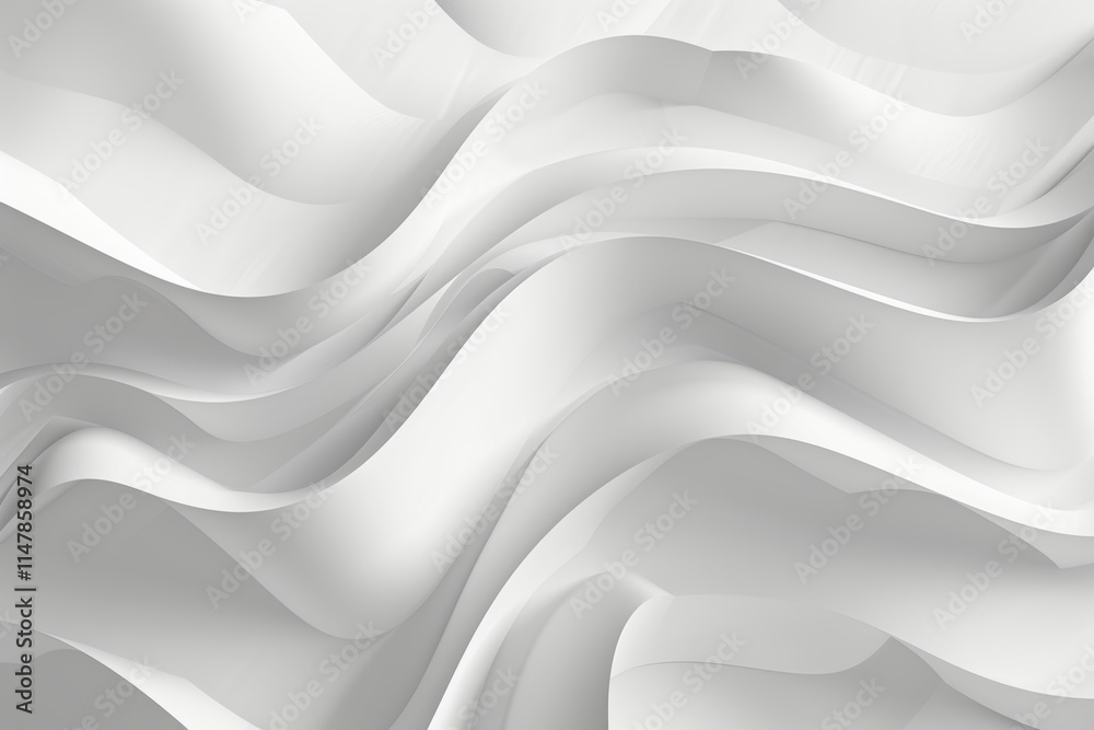 Obraz premium Abstract white wavy background. (4)