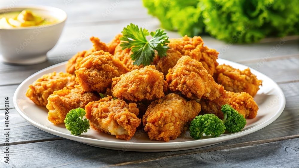 Crispy karage, a Japanese fried chicken masterpiece, tantalizes with its rich flavor and texture. Crispy karage, a Japanese fried chicken masterpiece, tantalizes with its rich flavor and texture.