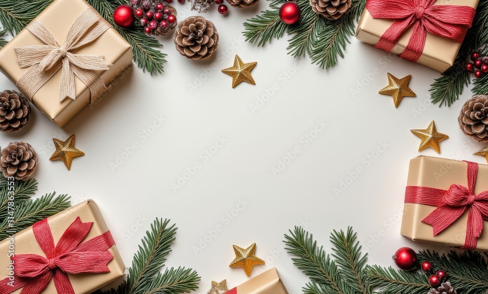 Christmas gifts with festive decorations Christmas gifts with festive decorations