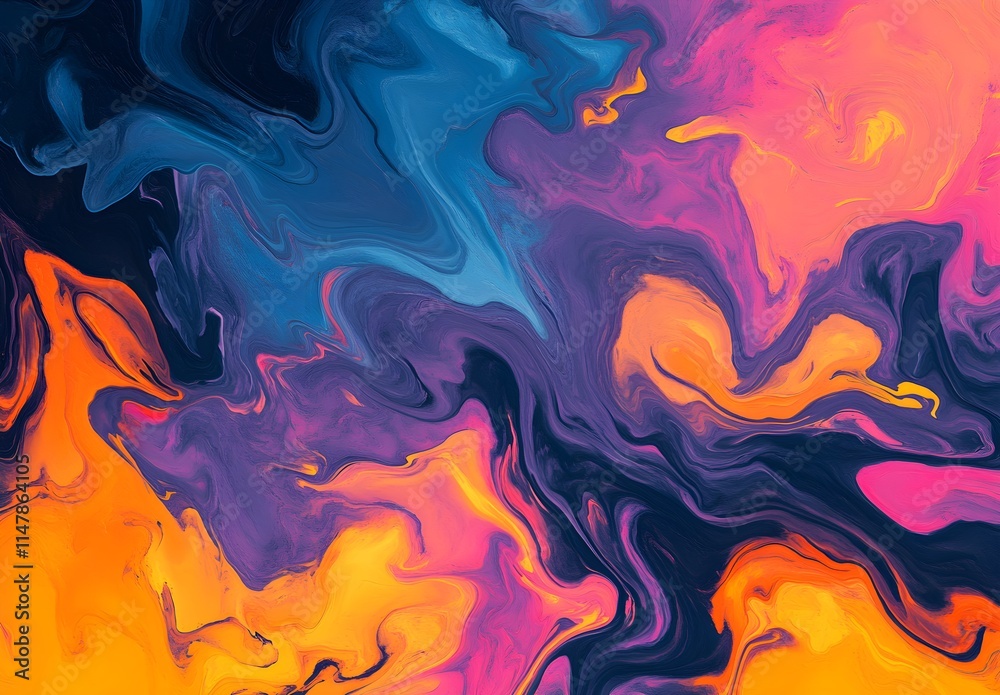 Abstract colorful background with fluid shapes and swirls. Colorful abstract background with swirling waves of liquid colors. Abstract wallpaper design for digital art, poster, or cover. Detailed Abstract colorful background with fluid shapes and swirls. Colorful abstract background with swirling waves of liquid colors. Abstract wallpaper design for digital art, poster, or cover. Detailed