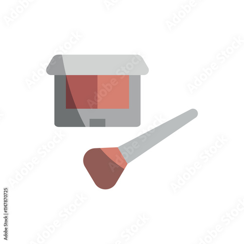 Blush compact icon with clean lines and a modern aesthetic, ideal for makeup tutorials or digital beauty tools