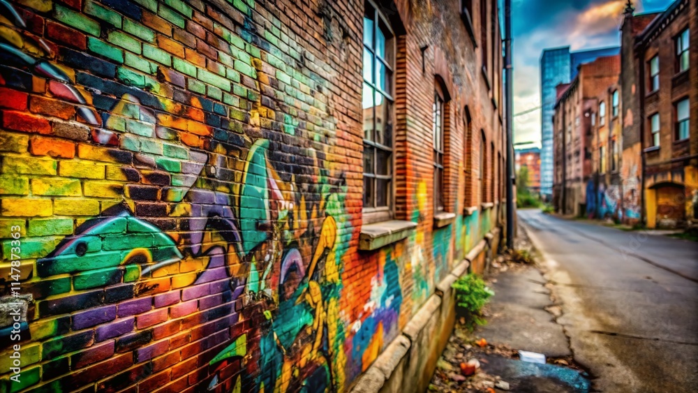 Fototapeta premium Graffiti Street Art Vandalism Urban Decay City Damage Illegal Painting