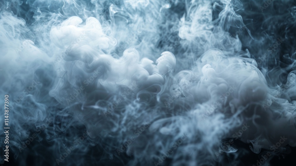 Abstract smoke in a dark atmospheric background