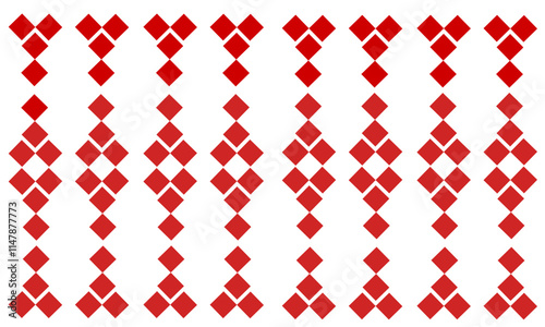 Red Checkerboard Background Vector Abstract Seamless Pattern popular grid pattern Print Japanese