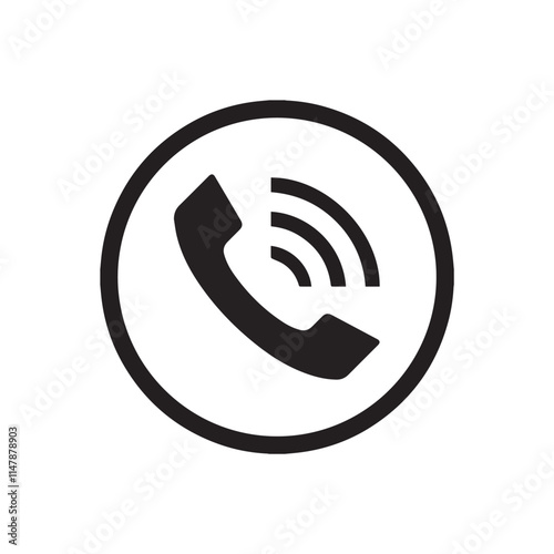 phone icon set, Telephone call sign, Contact us, Vector illustration