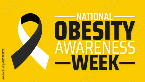 National Obesity Awareness Week background banner or poster design template. observed every year in January. Holiday concept. Use to any Template, card, poster, placard, template.