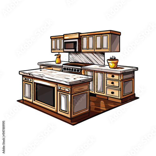 Generate a photorealistic image of a modern, luxurious kitchen featuring sleek stainless steel appliances, marble countertops, and minimalist design.