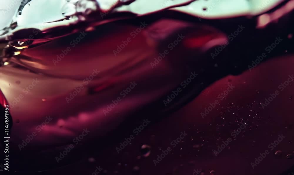 hypnotic slow motion of red wine pouring in a unique underwater shot