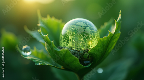 Sustainable Synergy: A Microphotographic Exploration of Green Tech photo