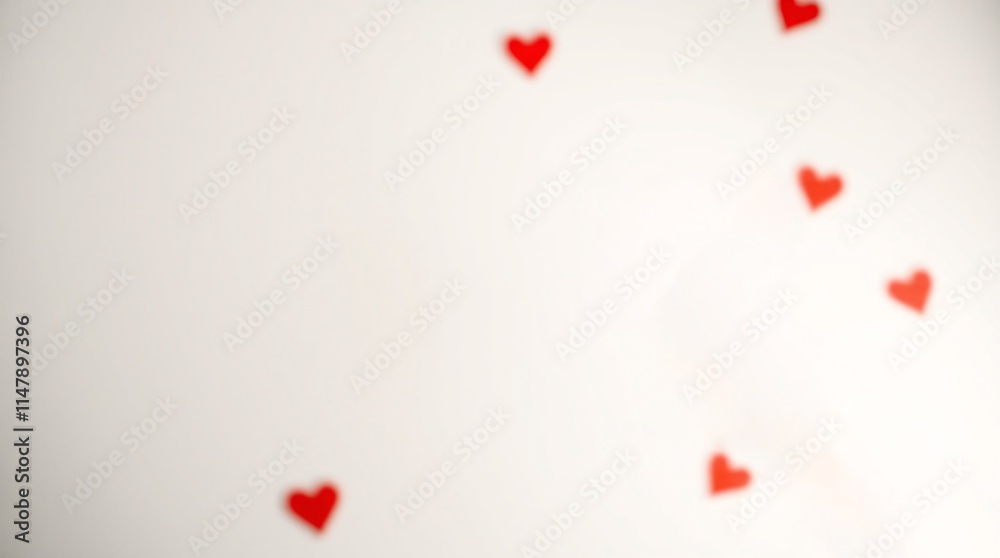 White background with blurred red hearts, Valentine space text template. White background with blurred red hearts, Valentine space text template.