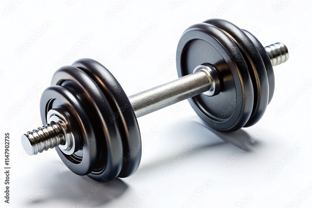 Naklejka premium Isometric Tilt-Shift Weightlifting Barbell - Fitness Equipment Photography