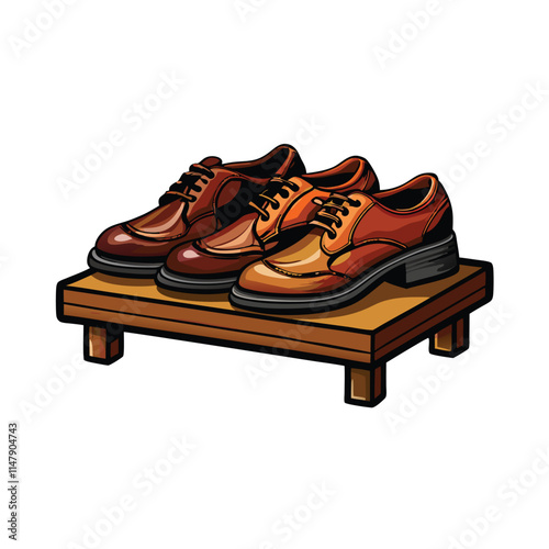 Exquisite handcrafted luxury leather men's shoes displayed on polished wooden surface, showcasing fine stitching and detailing.