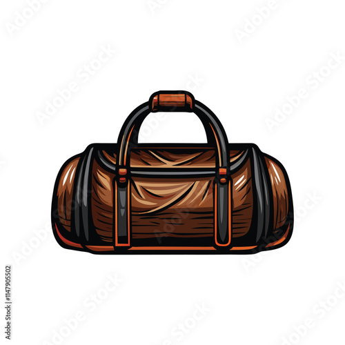 Design a sleek, modern gym bag crafted from water-resistant, durable material. Show its versatility and stylish design.