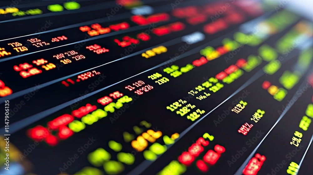 An AI-generated image of a computer screen showing a stock market financial graph An AI-generated image of a computer screen showing a stock market financial graph